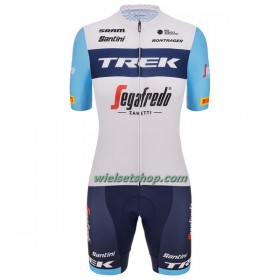 Fietskleding 2023 Trek-Segafredo (Cycling Shorts) - Wit Blauw